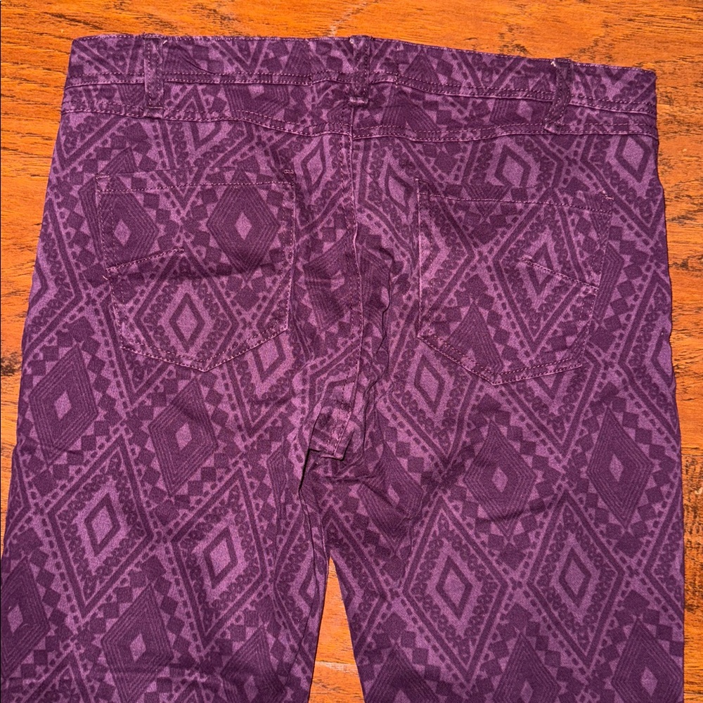 Sanctuary Deep Purple Patterned Pants - image 6